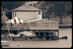 Ida Lewis Lighthouse - Sepia Tone